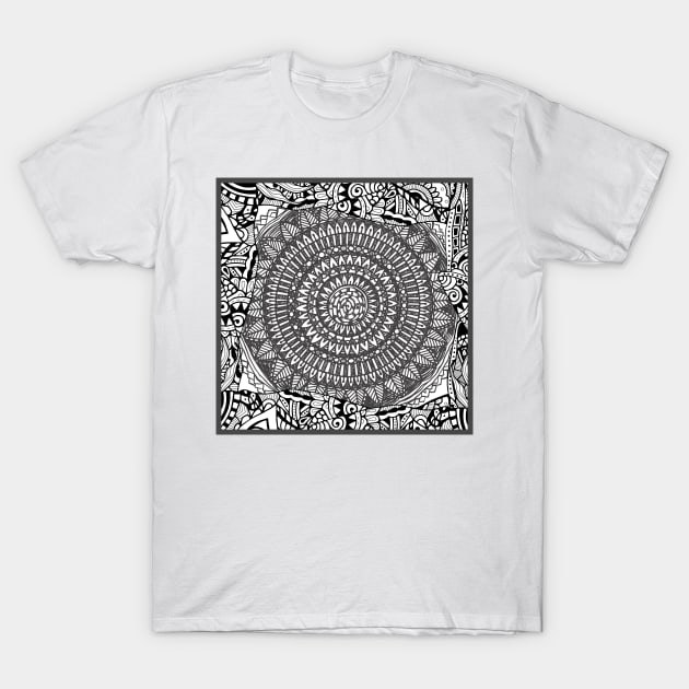 Zentangle mandala T-Shirt by ComPix